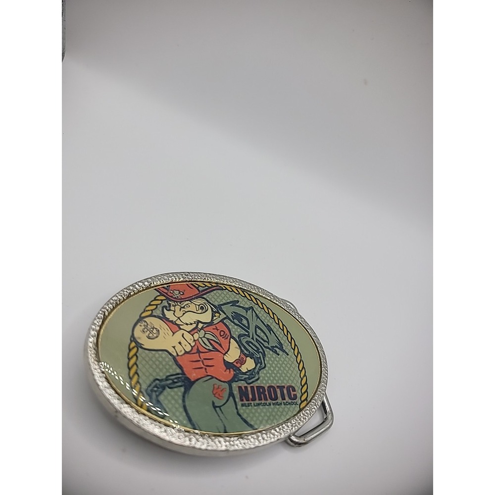 Vintage NJROTC Navy Junior Reserve Officers Training Corps Belt Buckle Silver To